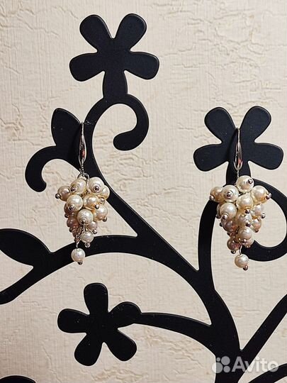 Серьги и кулон- комплект гарнитур ручной работы