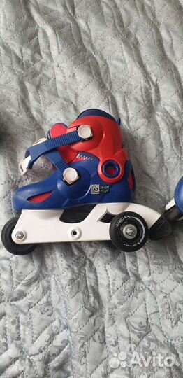 Роликовые коньки детские 26-28 + защита