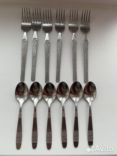 Набор вилки чайные ложки СССР нержавейка