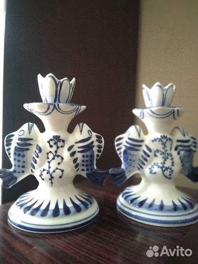 Подсвечник гжель цена за 3 шт