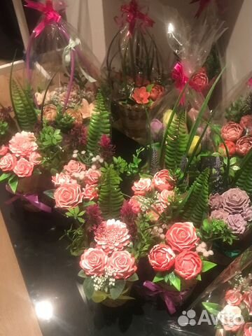 Букет цветов из мыла ручной работы