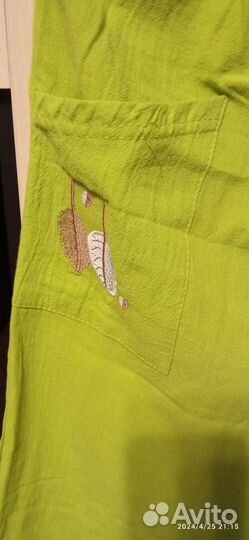 Бриджи женские летние, лёгкие. Цвет ярко салатоаый