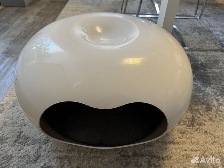 Домик для кошки модерн круглый белый 49:46:26