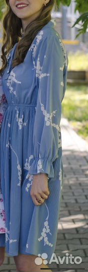 Голубое платье 42-44