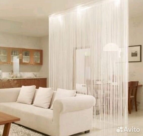 Нитяные шторы, кисея с люрексом. Новые