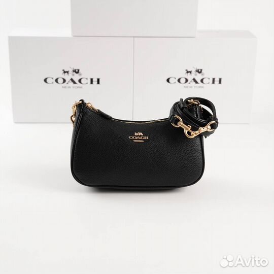 Сумка натуральная кожа coach