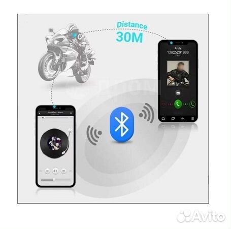 Bluetooth гарнитура на мотошлем