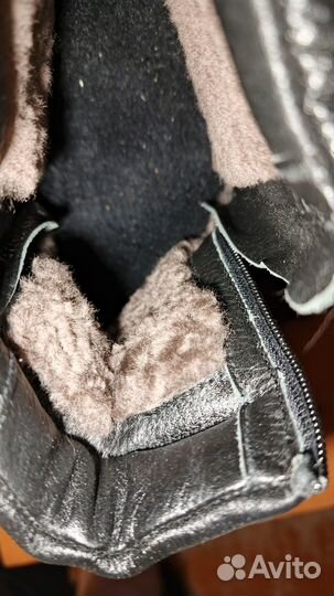 Зимние ботинки высокие, кожа, мех, мужские 46 р-р