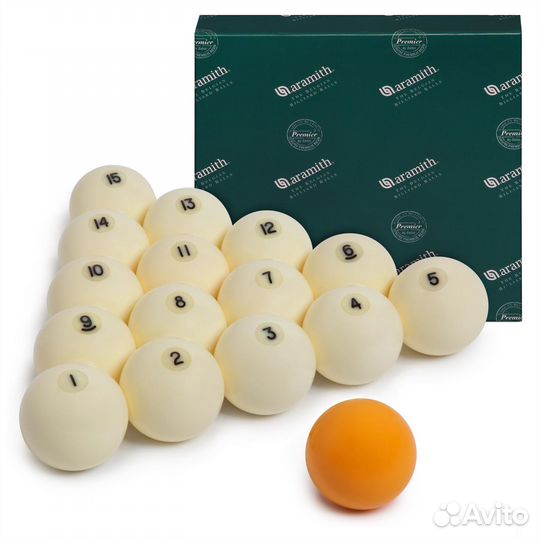 Шары Aramith Premier Pyramid 68мм желтый биток