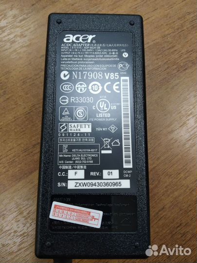 Зарядки Блоки питания для любого ноутбука Acer