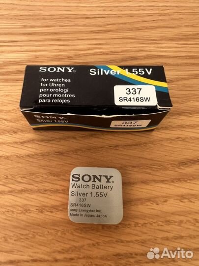 Батарейки Sony 337