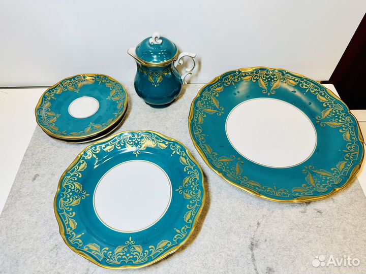 Зеленый сервиз ГДР. Fine China Lichte