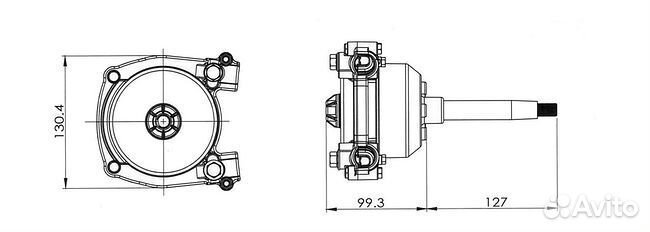 Редуктор рулевой ZTS с тросом 14 футов