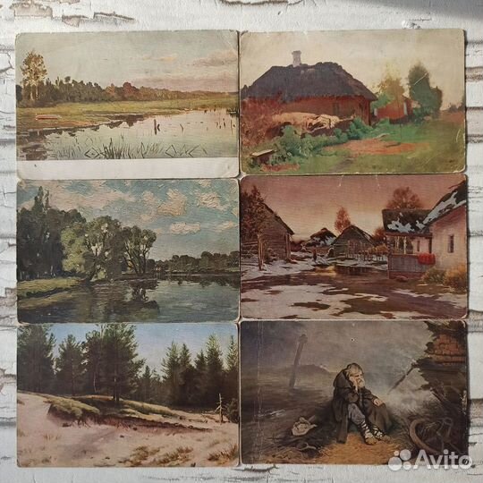 Старые открытки - почтовые карточки 21 шт Живопись