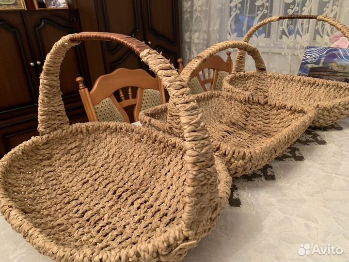 Вязаные корзинки