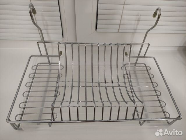 Сушка для посуды навесная с поддоном, хром