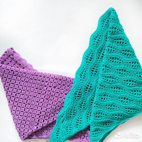 Платок шаль вязанный