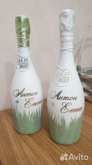 Декорирование шампанского, оформление бутылок