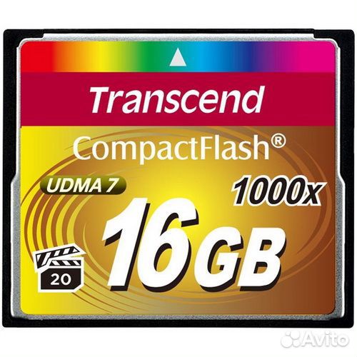 Карта CompactFlash Transcend (1000x) на 16GB