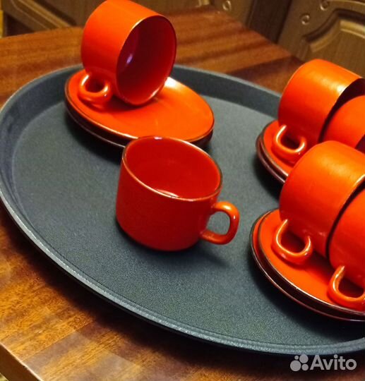 Чашки кофейные с блюдцем (керамика СССР)