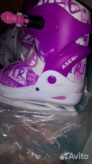 Коньки ASE sport для девочки (р.34-37)