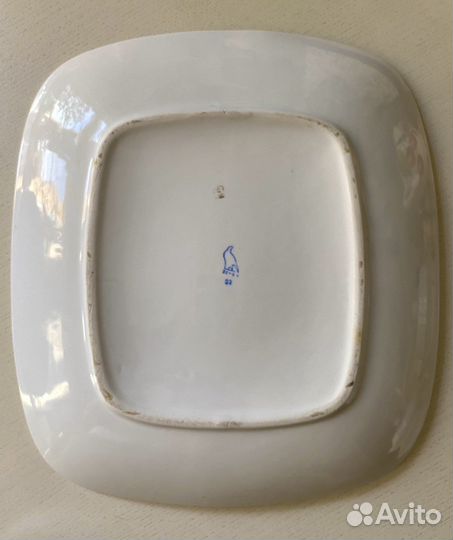 Блюдо Дулево СССР 60-е г. Ручная авторская роспись