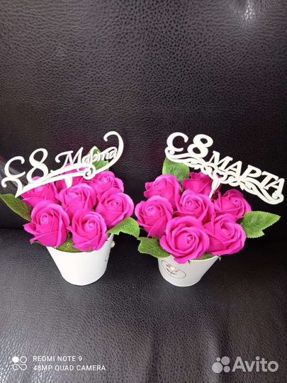 Букет из мыльных роз