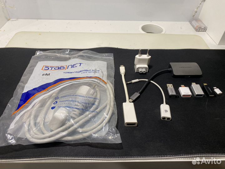 Адаптер 2 шт для MacBook USB Type C на hdmi и VGA