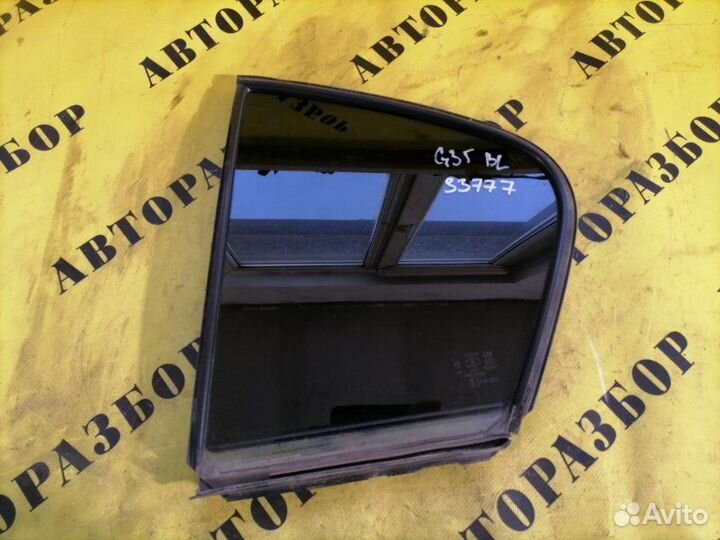 Стекло двери задней левой (форточка) Infiniti G35