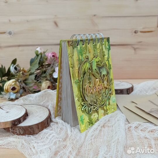 Блокнот ручной работы с драконом, на спирали