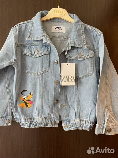 Джинсовая куртка zara для девочки 134-140 см