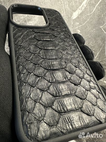 15 pro чехол, кожа Африканского Питона