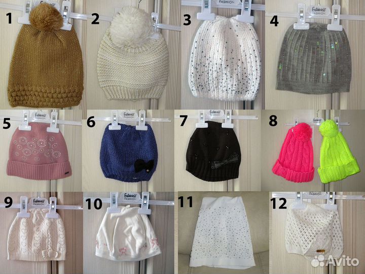 Шапки, шарфы, перчатки, панамы, кепки, шляпы