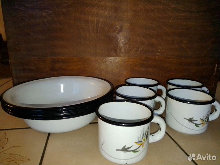 Новая Эмалированная посуда СССР. Цена за набор