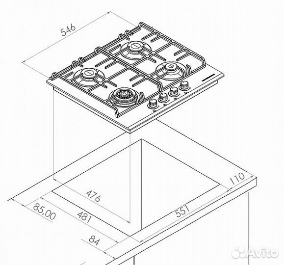 Варочная поверхность kuppersberg FQ 62 B