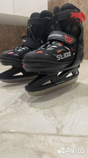 Коньки ледовые детские раздвижные