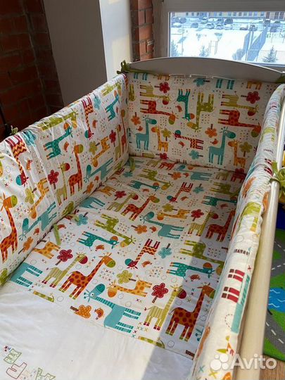 Бортики в детскую кроватку одеяло подушка