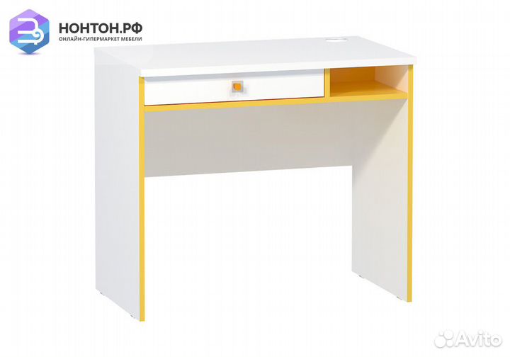 Стол письменный Альфа 12.41 солнечный свет / белый