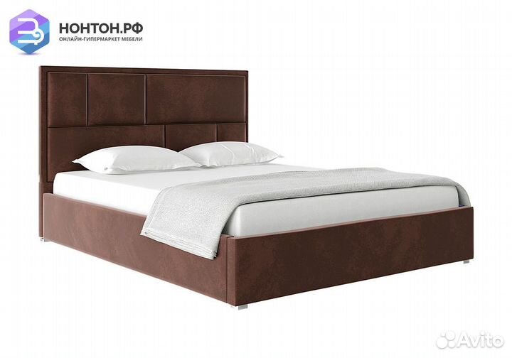 Кровать Стокгольм с подъемным механизмом велюр шок