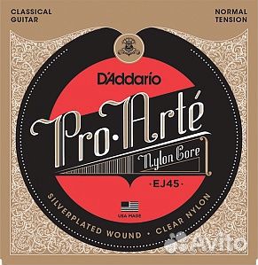 Струны для классич. гитары DAddario EJ45 PRO arte