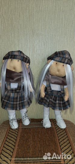 Куклы ручной работы, новогодние олени, гномы