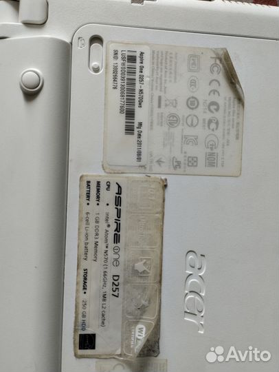 Нетбук Acer aspire one d257