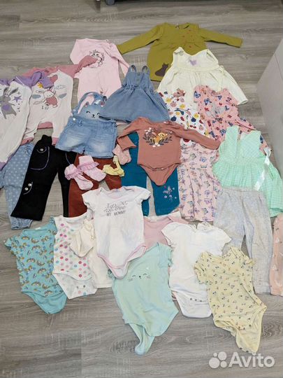 Вещи пакетом для девочки с 6 месяцев до 2 лет