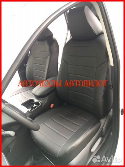 Чехлы Автопилот Toyota Rav4 5 из экокожи чёрные