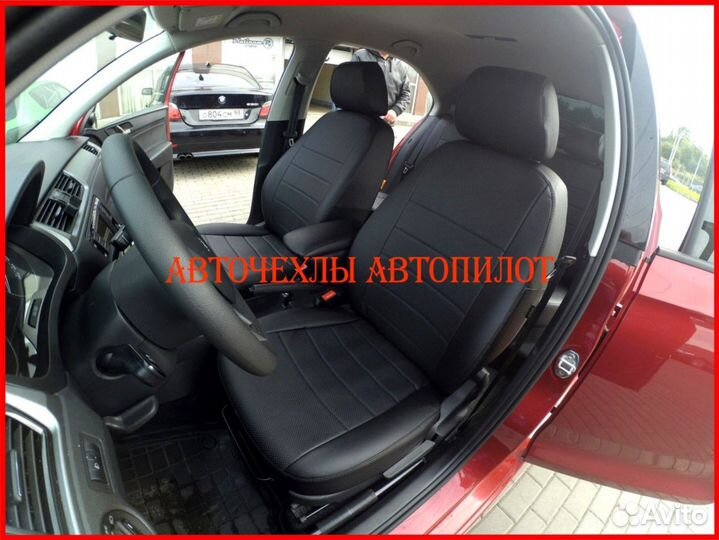 Чехлы Автопилот Skoda Rapid 2 из экокожи чёрные