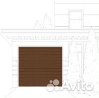 Ворота Гаражные Алютех 3000х2500мм, Темный дуб