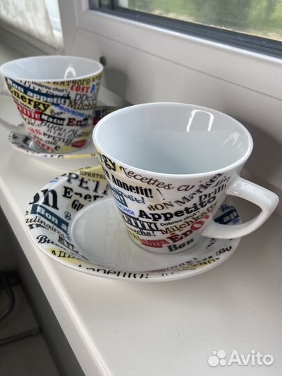 Набор для кофе 2 чашки и 2 блюдца