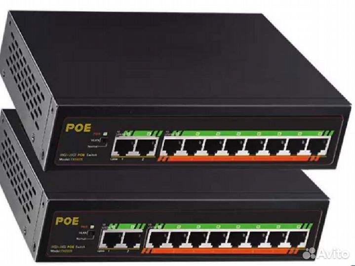 PoE на 18 портов (16 Poe 100Mb +2 uplink 1Gbit)