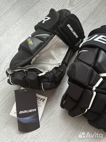 Краги хоккейные Bauer ultrasonic 14 черно-белые