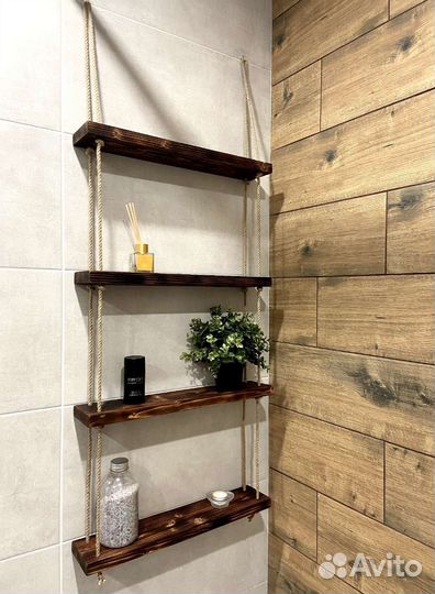 Подвесные полки деревянные